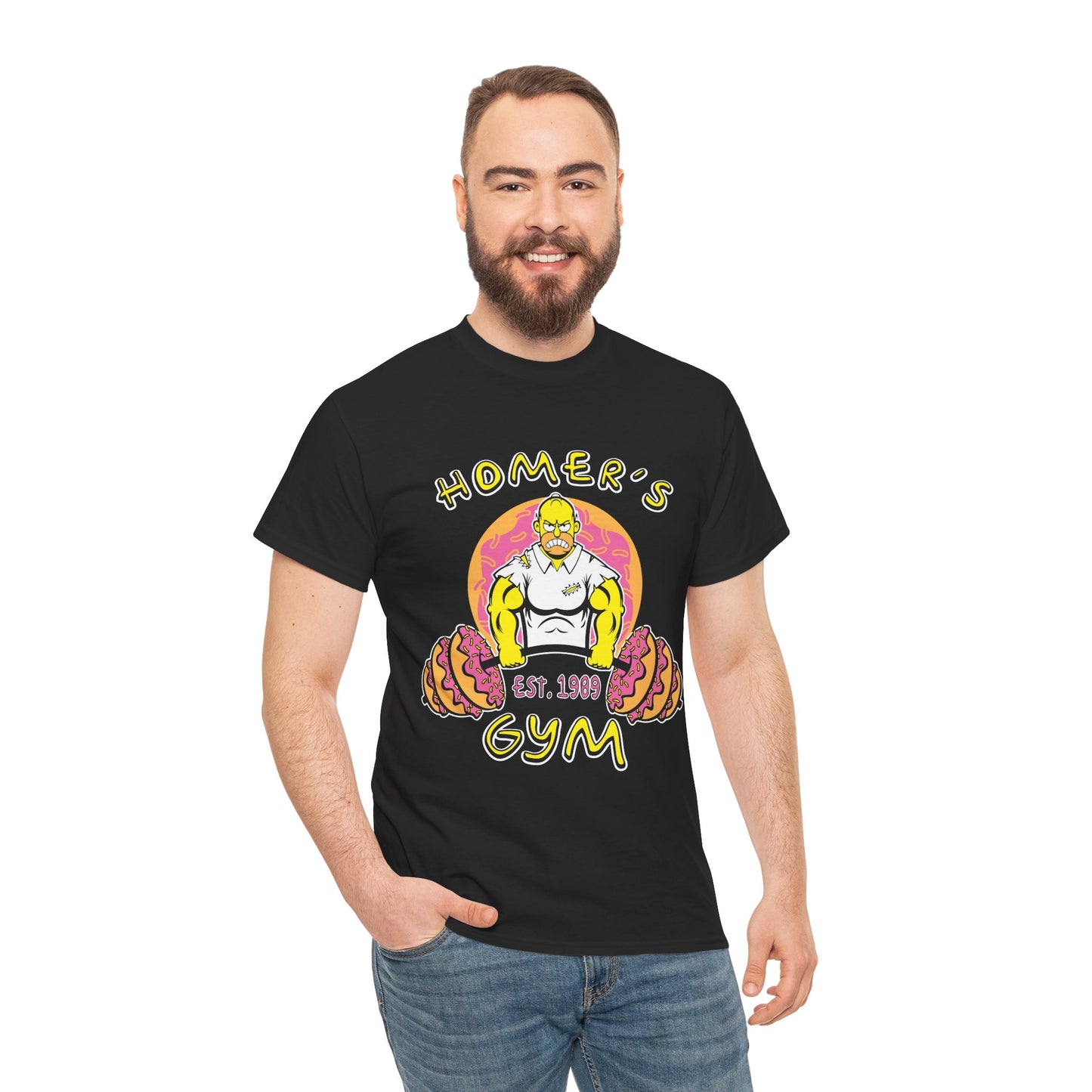 Homer "Monster MODE"  Black Unisex Heavy Cotton Tee