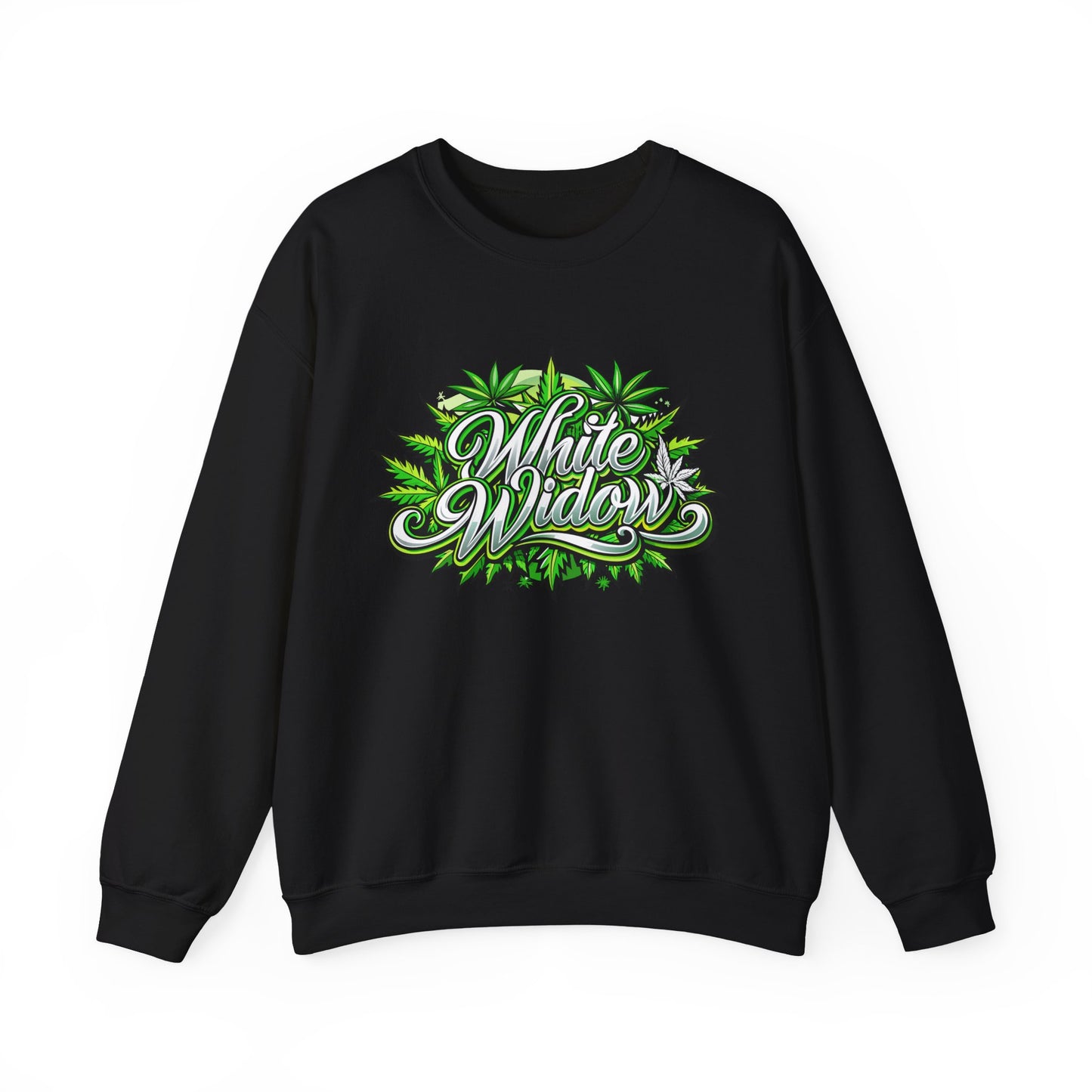 White Widow Graphic  — Cannabis Leaf Logo Sweatshirt
