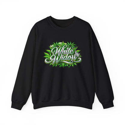 White Widow Graphic  — Cannabis Leaf Logo Sweatshirt