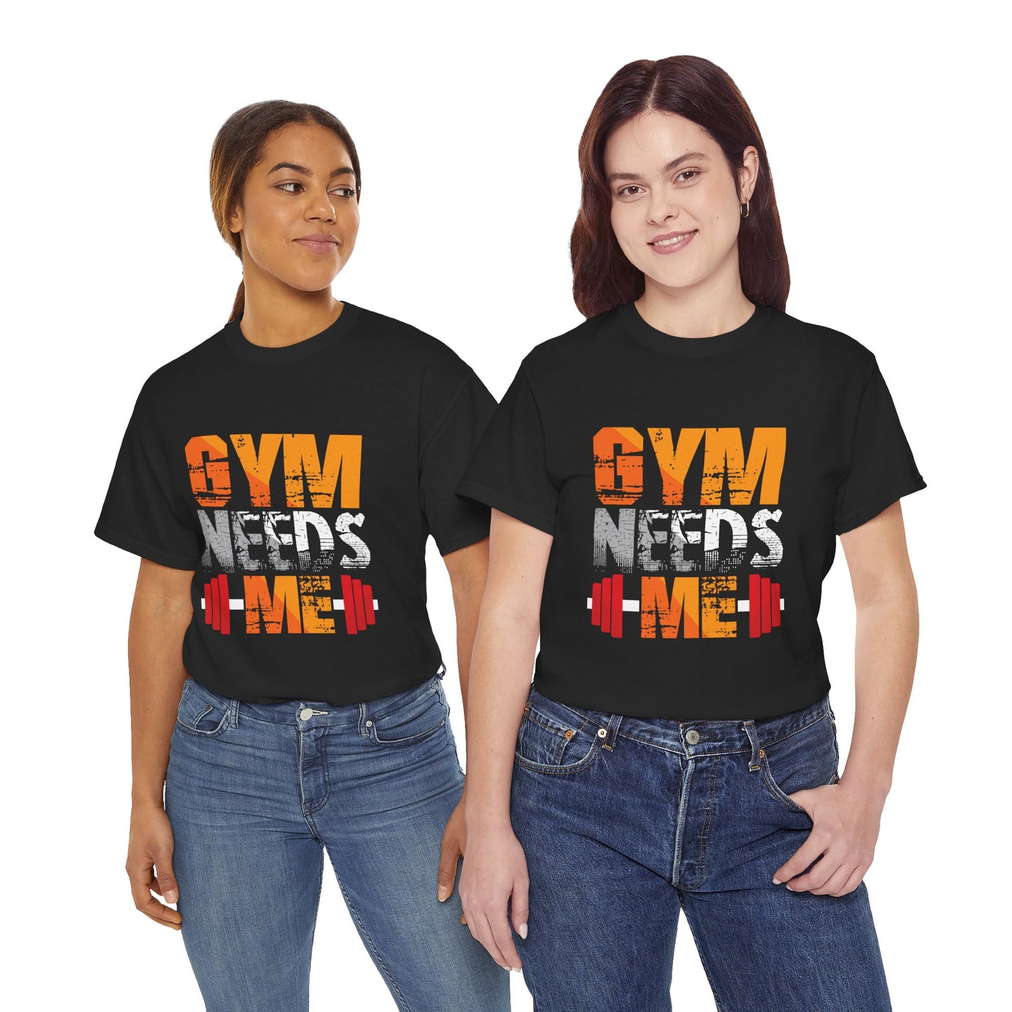 Unisex Heavy Cotton Tee - 'Gym & Me' Fitness Shirt