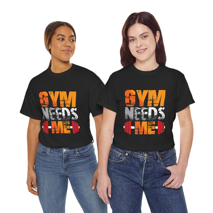 Unisex Heavy Cotton Tee - 'Gym & Me' Fitness Shirt