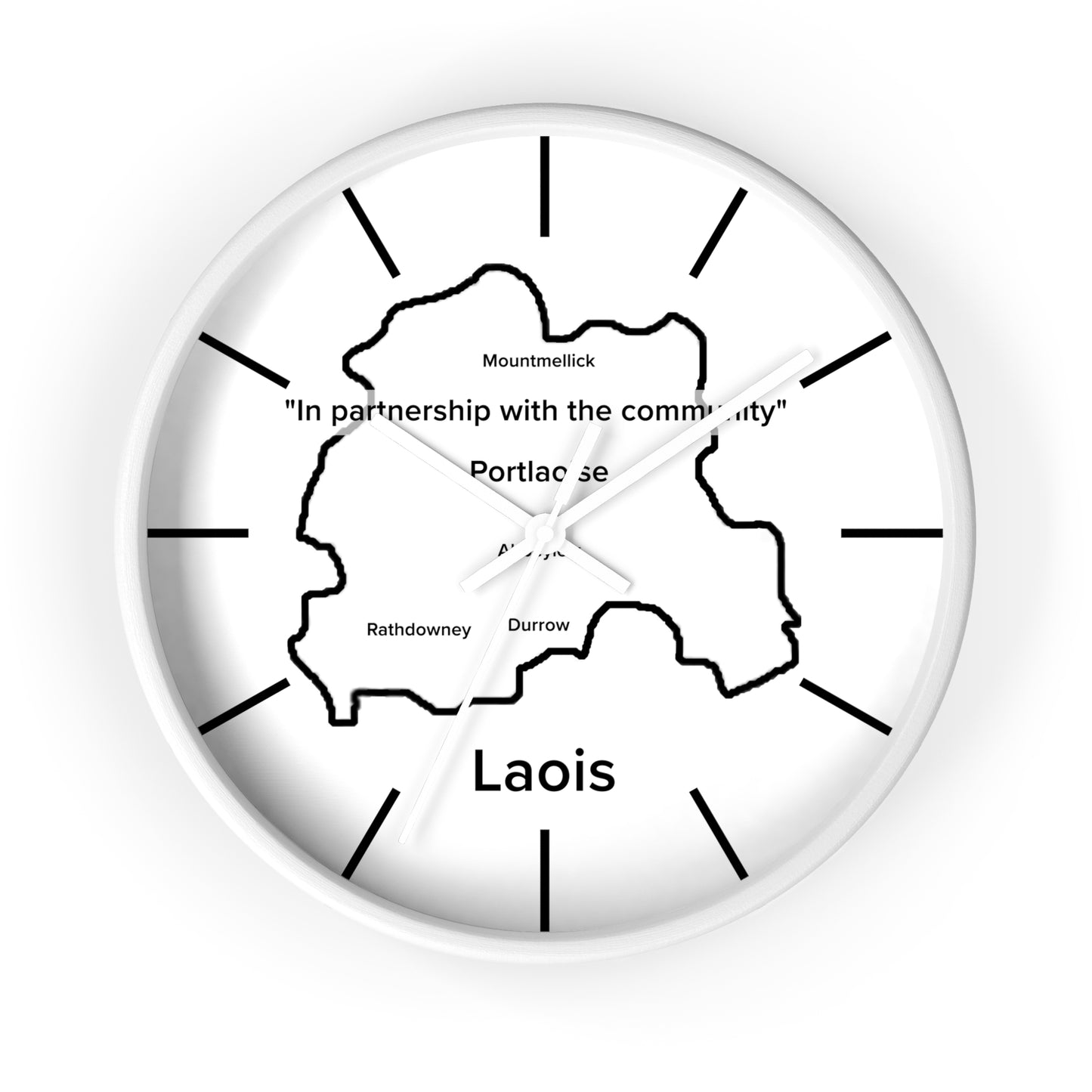 Laois County Map Wall Clock — Minimalist Irish County Clock