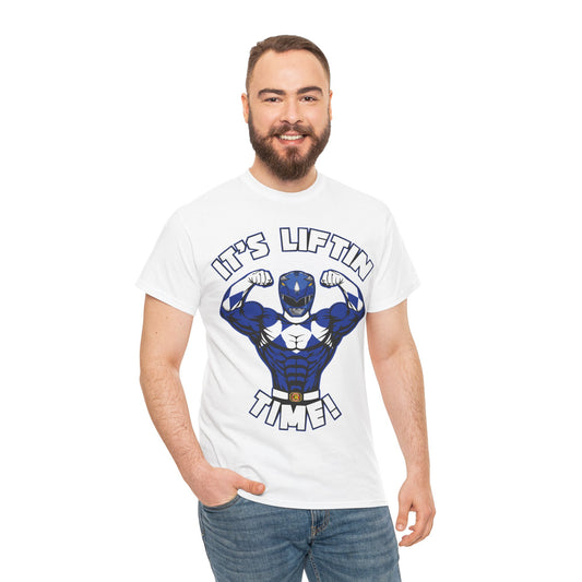 It's Liftin' Time! Unisex Heavy Cotton Tee - Fun Fitness Shirt for Gym Lovers White