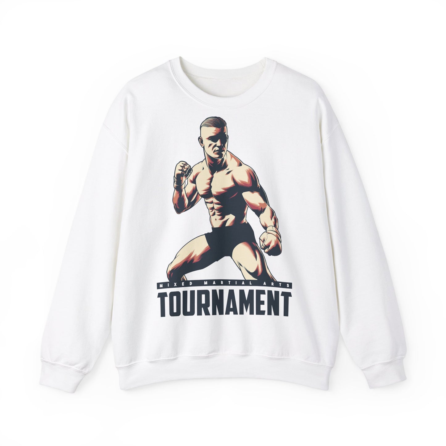 Unisex Heavy Blend™ Crewneck Sweatshirt - Motivational Fighter Design for Fitness Enthusiasts