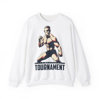 Unisex Heavy Blend™ Crewneck Sweatshirt - Motivational Fighter Design for Fitness Enthusiasts
