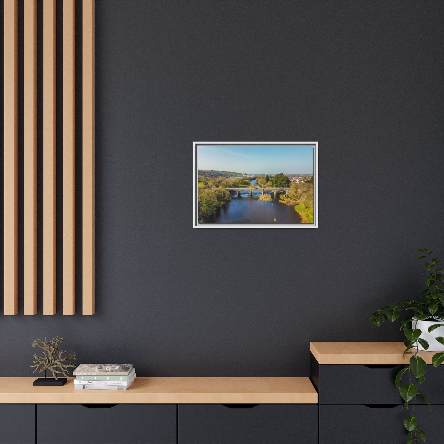 Listowel Bridge Matte Canvas, Framed (Multi-color)