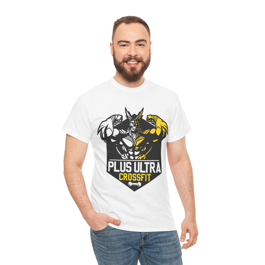 Plus Ultra CrossFit Unisex Heavy Cotton Tee - Fitness Motivational Shirt White