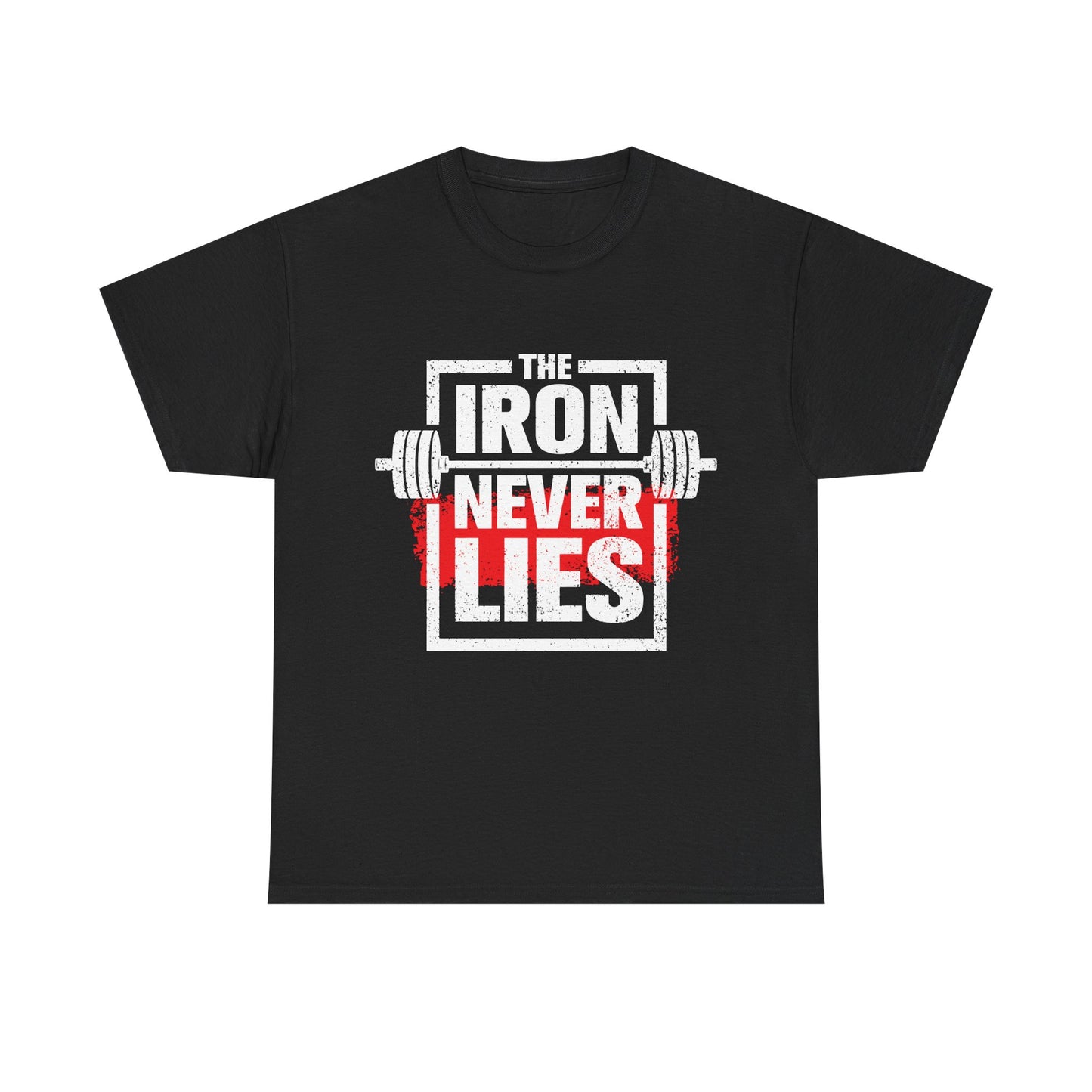 Iron Never Lies Unisex Heavy Cotton Tee - Motivational Fitness T-Shirt