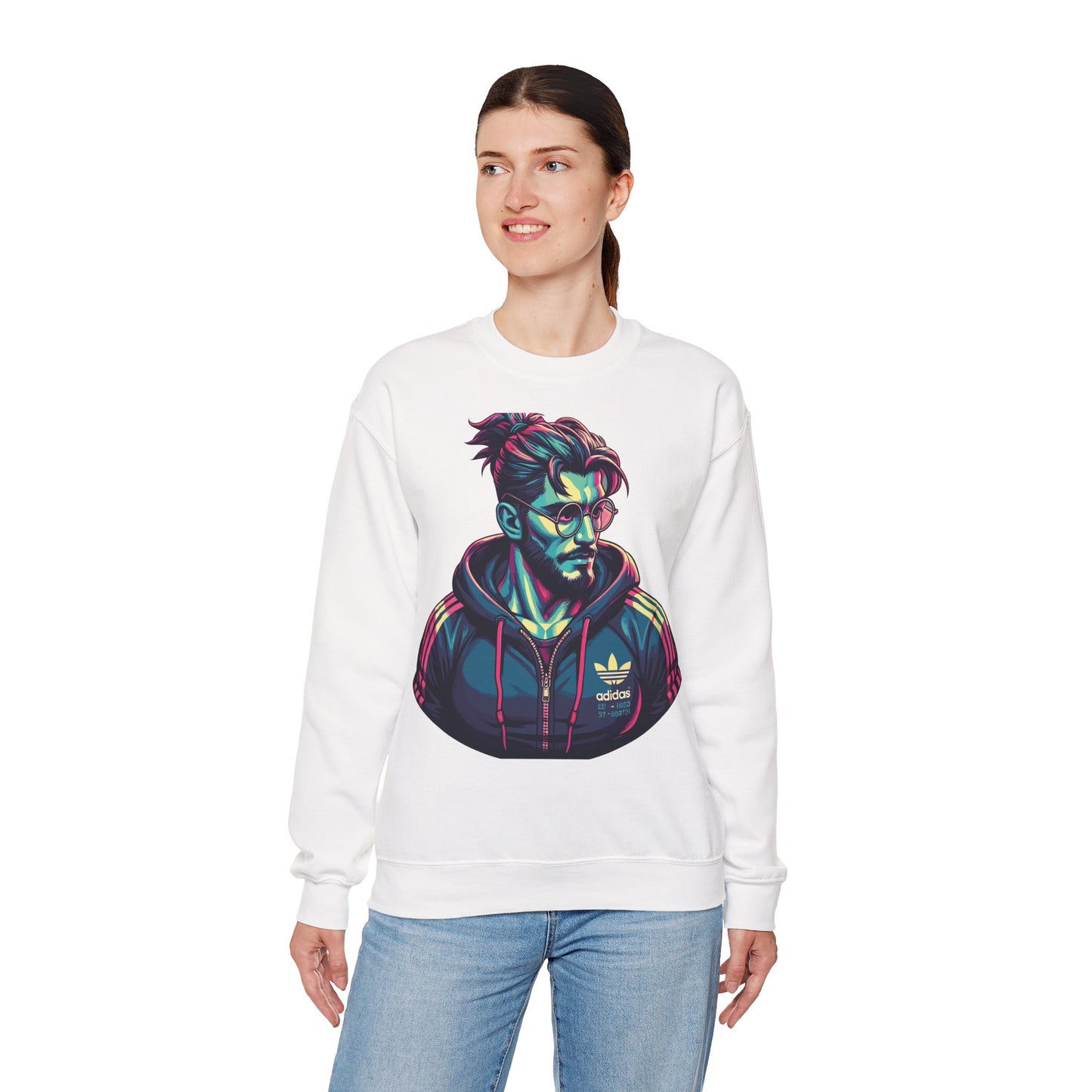 Retro Style Graphic Unisex Heavy Blend™ Crewneck Sweatshirt - Perfect for Casual Wear
