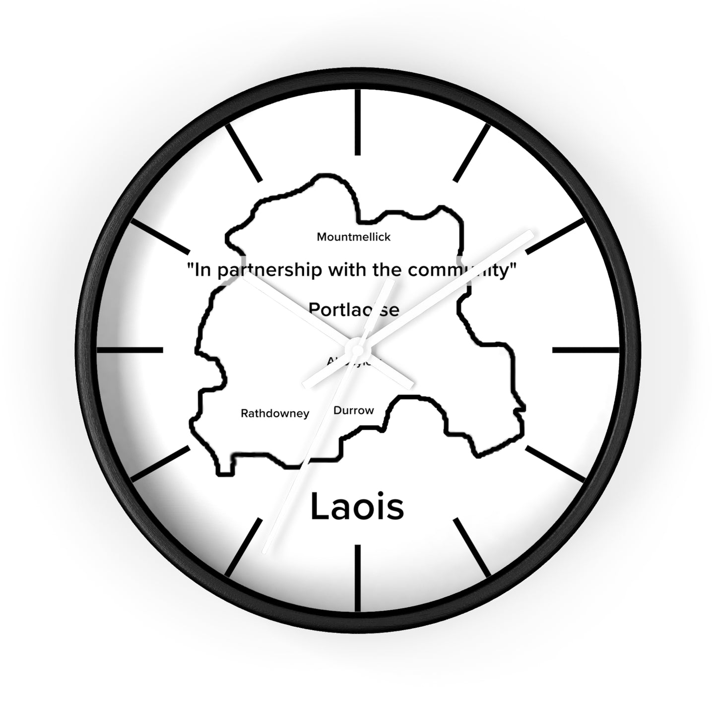 Laois County Map Wall Clock — Minimalist Irish County Clock