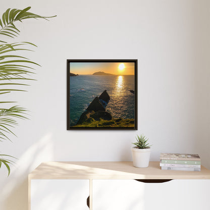 Dunquin Pier Matte Canvas, Framed (Multi-color)