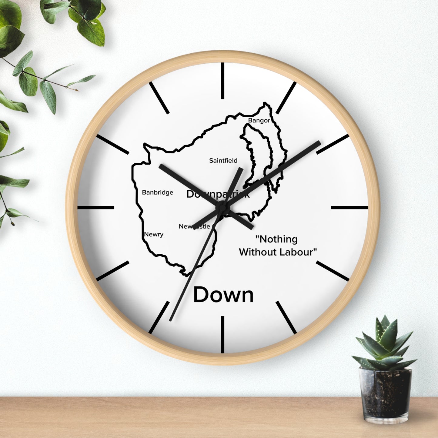 Down County Wall Clock