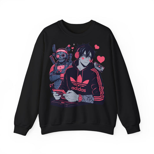 Gamer Vibes Unisex Crewneck Sweatshirt - Retro Anime Style