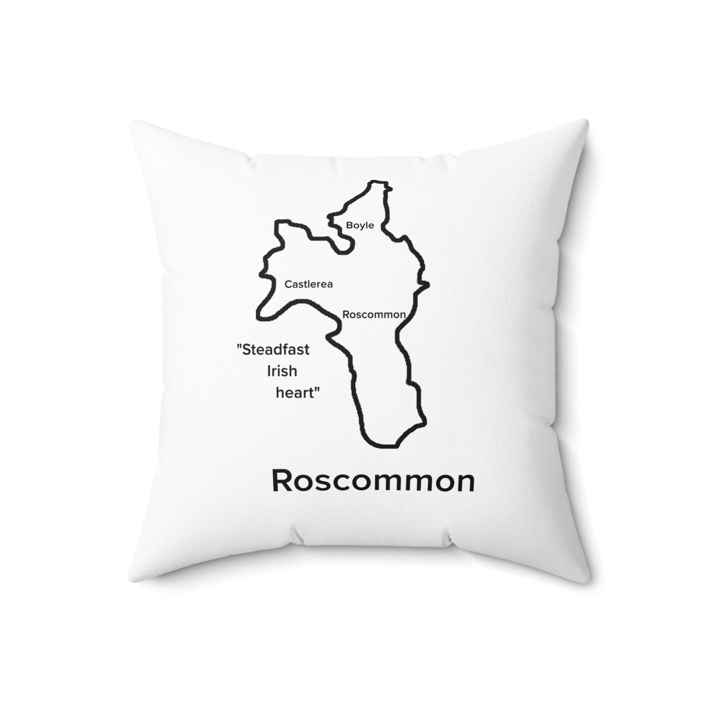 Roscommon Spun Polyester Square Pillow White Edition 4 Sizes