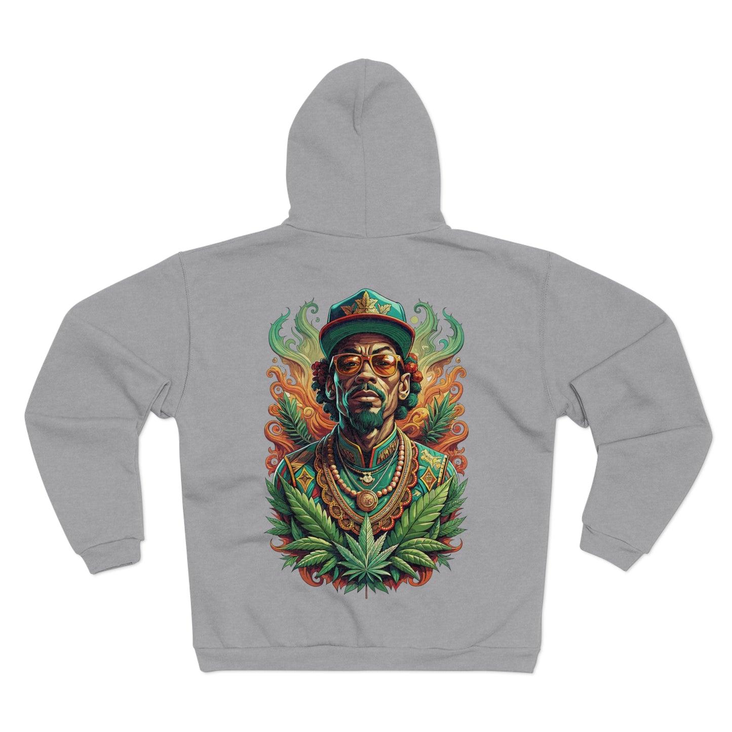 Reggae Lion Tee — Rasta Portrait Graphic Zip Hoodie