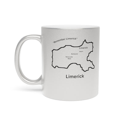 Limerick County Metallic Colour Mug - Silver/Gold - Perfect Gift for Coffee Lovers