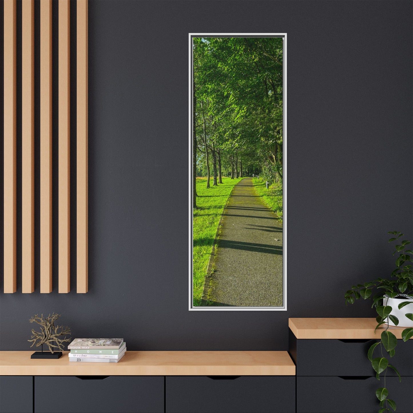 Listowel Town Park Matte Canvas, Framed (Multi-color)