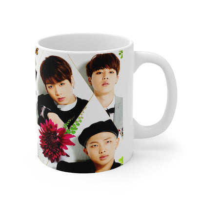K-Pop BTS Ceramic Coffee Mug - 11oz & 15oz - Perfect for Fans and Collectors