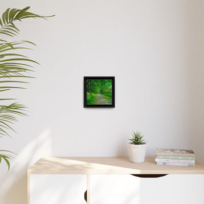Listowel River Walk Matte Canvas, Framed (Multi-color)