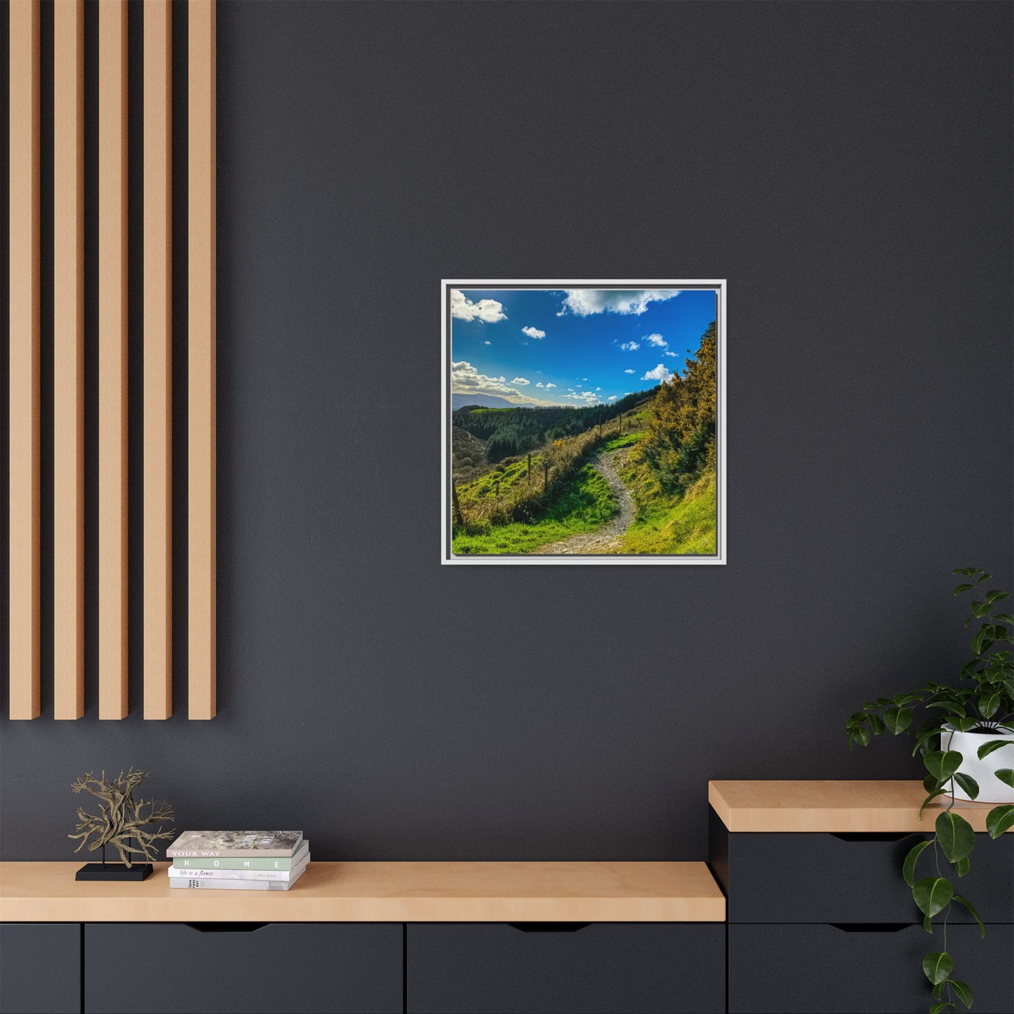 Glanageenty Forest Trail Matte Canvas, Framed (Multi-color)