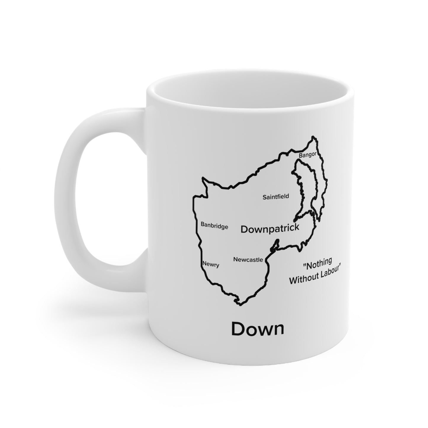 Down Ceramic Coffee Cup - 11oz & 15oz