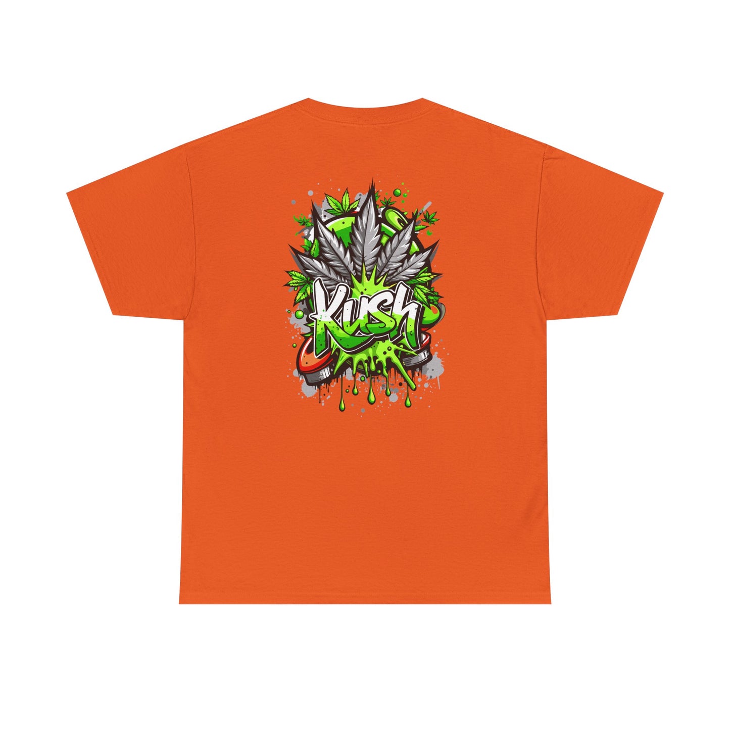 Kush Graffiti T-Shirt — Green Cannabis Leaf Street Art Tee