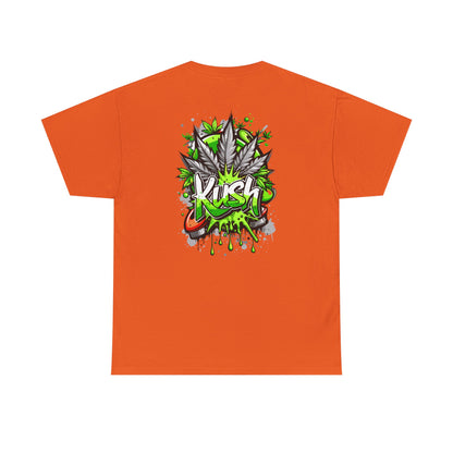 Kush Graffiti T-Shirt — Green Cannabis Leaf Street Art Tee