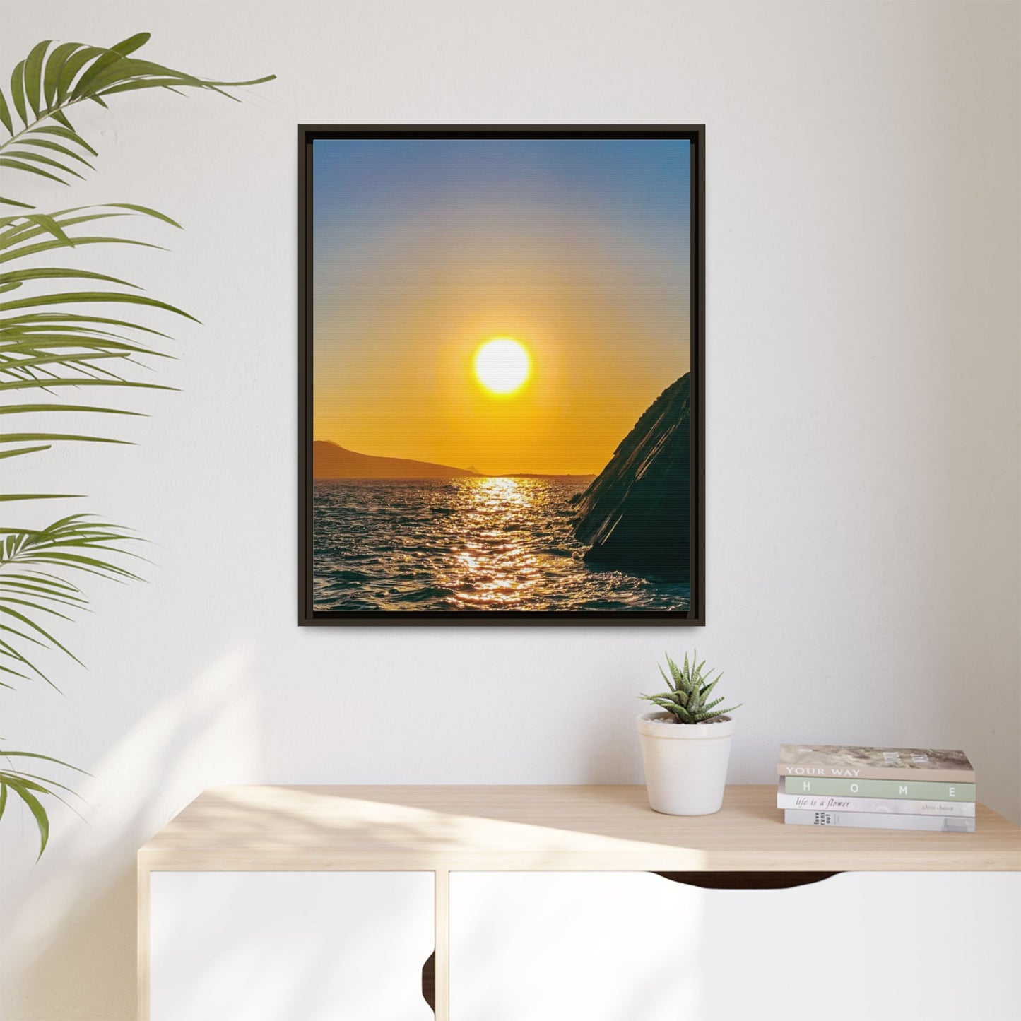 Dunquin Pier Sunset Matte Canvas, Framed (Multi-color)