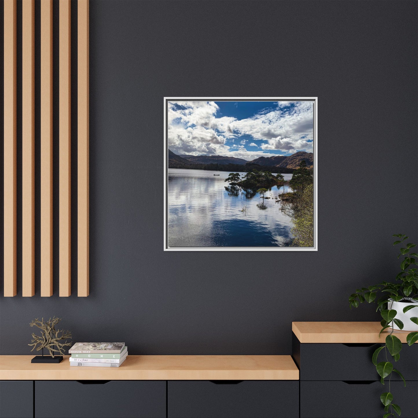 Lake Matte Canvas, Framed (Multi-color)