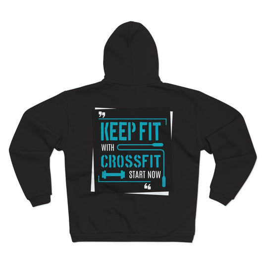Unisex CrossFit Motivational Zip Hoodie – Stay Fit with Style!