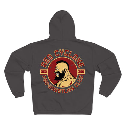 Red Cyclone Pro Wrestling Club Unisex Hooded Zip Sweatshirt