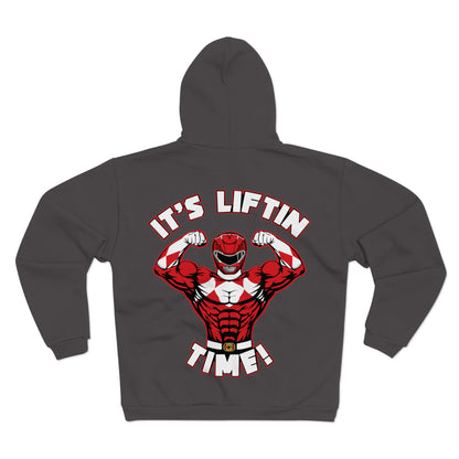 It's Liftin' Time Unisex Hooded Zip Sweatshirt - Fitness & Workout