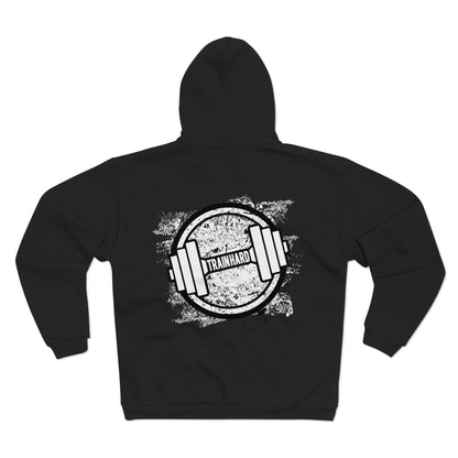 Train Hard Unisex Hooded Zip Sweatshirt | Fitness Motivation
