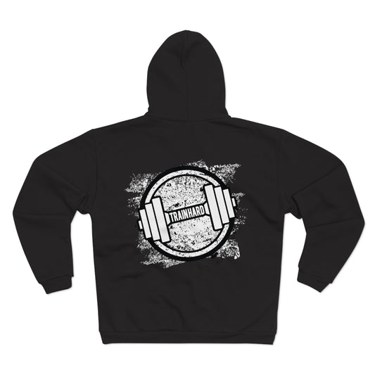 Train Hard Unisex Hooded Zip Sweatshirt | Fitness Motivation