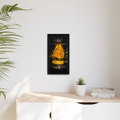Bulb Matte Canvas, Framed (Multi-color)