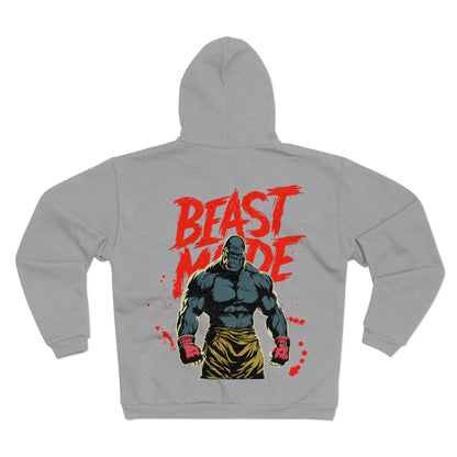 Beast Mode Unisex Zip Hoodie - Perfect for Fitness Lovers | Gym Apparel