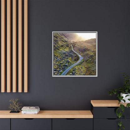 Valley Road Matte Canvas, Framed (Multi-color)