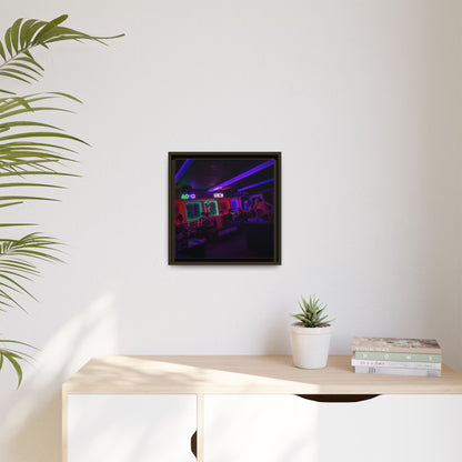 Mermaids Night Club Matte Canvas, Framed (Multi-color)