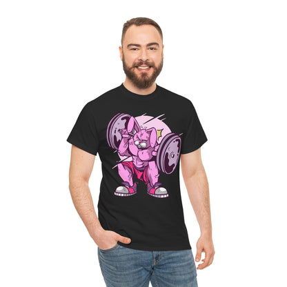 Funny Lifting Pig Unisex Heavy Cotton Tee - Gym Humor Shirt