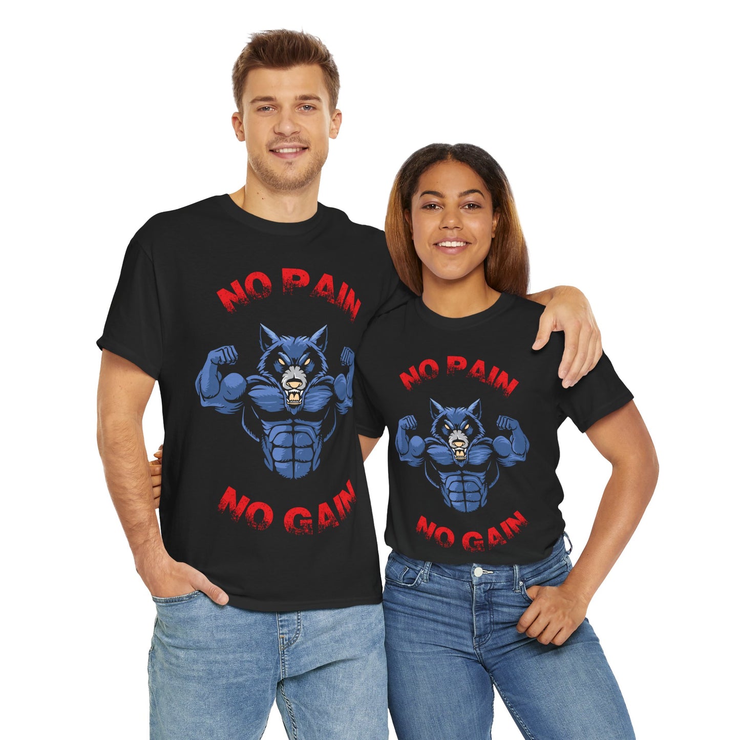 No Pain No Gain Unisex Heavy Cotton Tee - Motivational Fitness T-Shirt