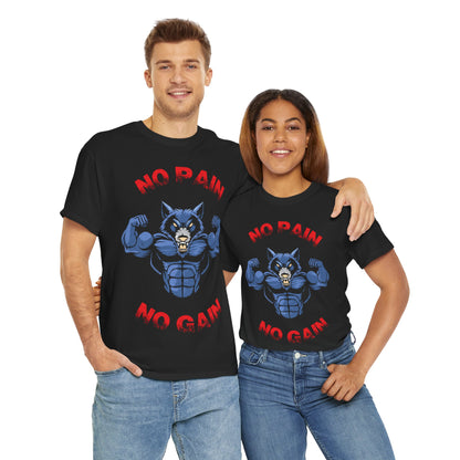 No Pain No Gain Unisex Heavy Cotton Tee - Motivational Fitness T-Shirt