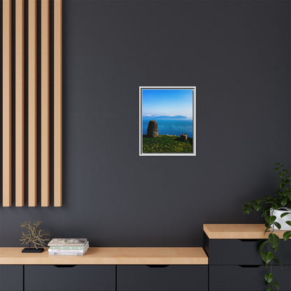 Ask Tower Matte Canvas, Framed (Multi-color)