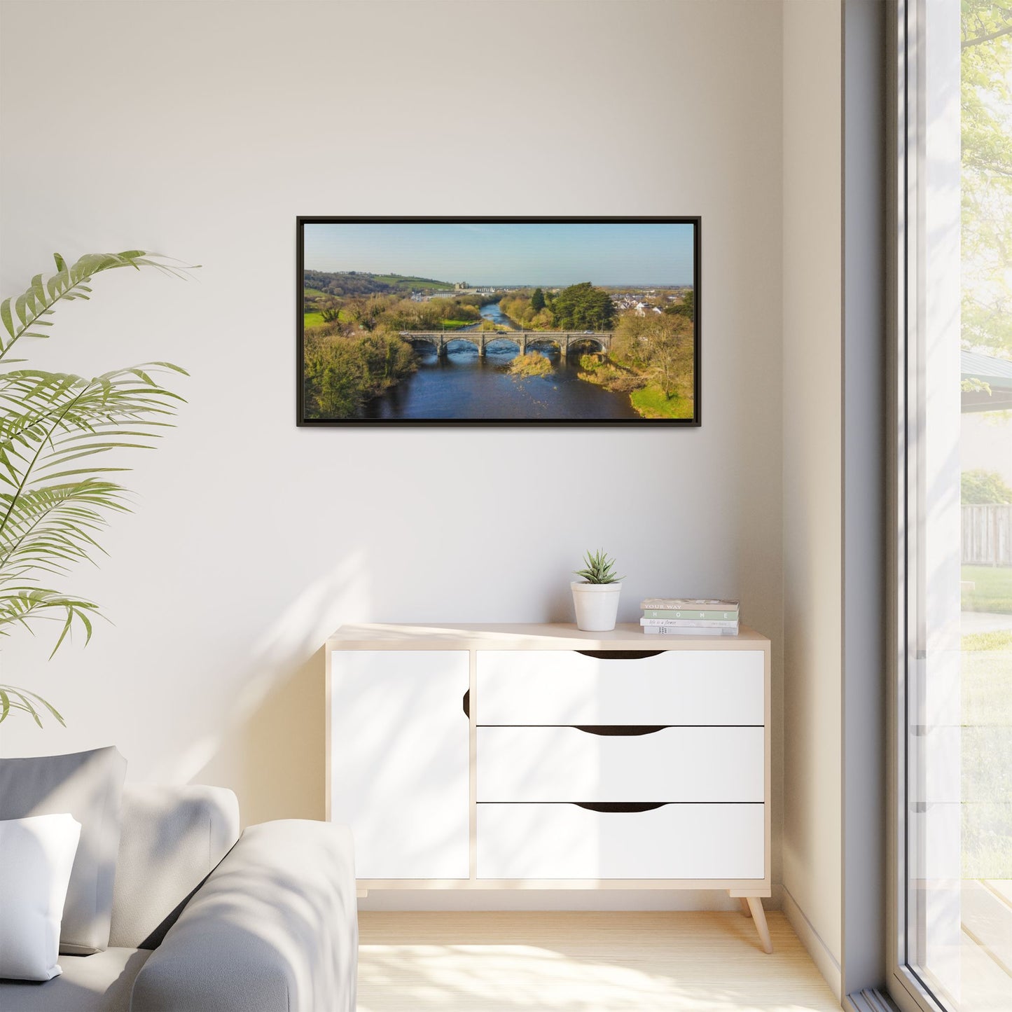 Listowel Bridge Matte Canvas, Framed (Multi-color)