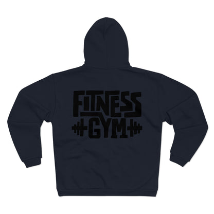 Fitness Gym Unisex Hooded Zip Sweatshirt - Comfortable Workout Apparel