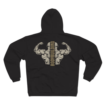 Muscle Power Unisex Zip Hoodie - Perfect for Bodybuilding Enthusiasts