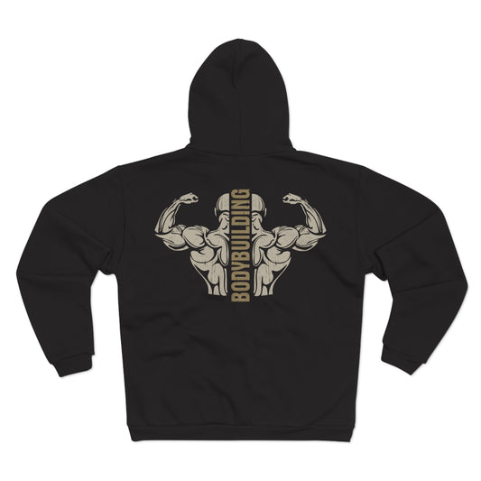 Muscle Power Unisex Zip Hoodie - Perfect for Bodybuilding Enthusiasts