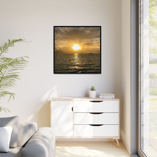 Sunset in Fenit Matte Canvas, Framed (Multi-color)