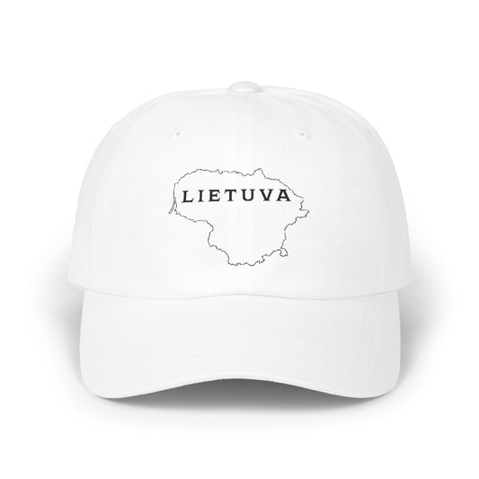 Lietuva Classic Dad Cap White - Stylish White Hat for Everyday Wear