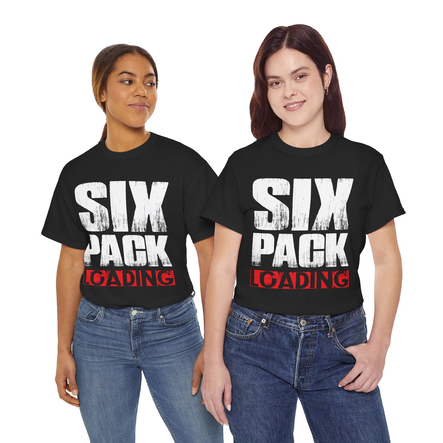 Six Pack Loading Unisex Heavy Cotton Tee