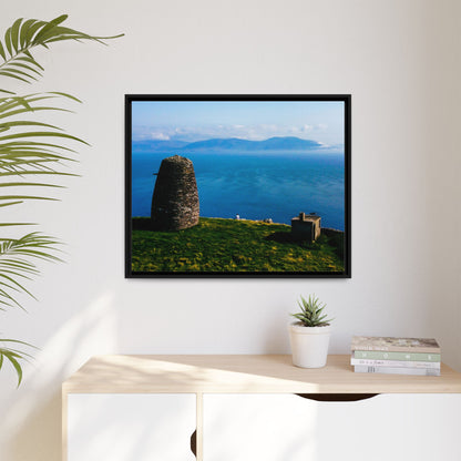 Ask Tower Matte Canvas, Framed (Multi-color)